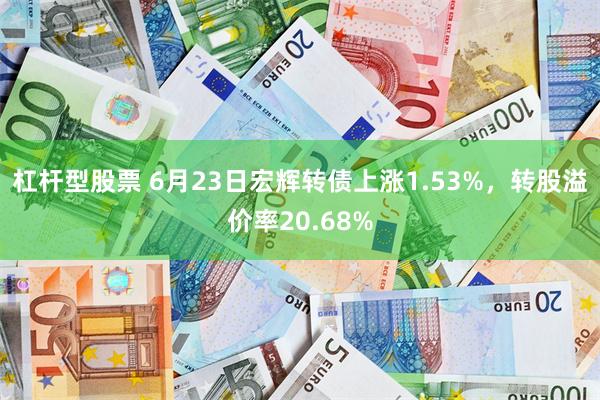 杠杆型股票 6月23日宏辉转债上涨1.53%，转股溢价率20.68%